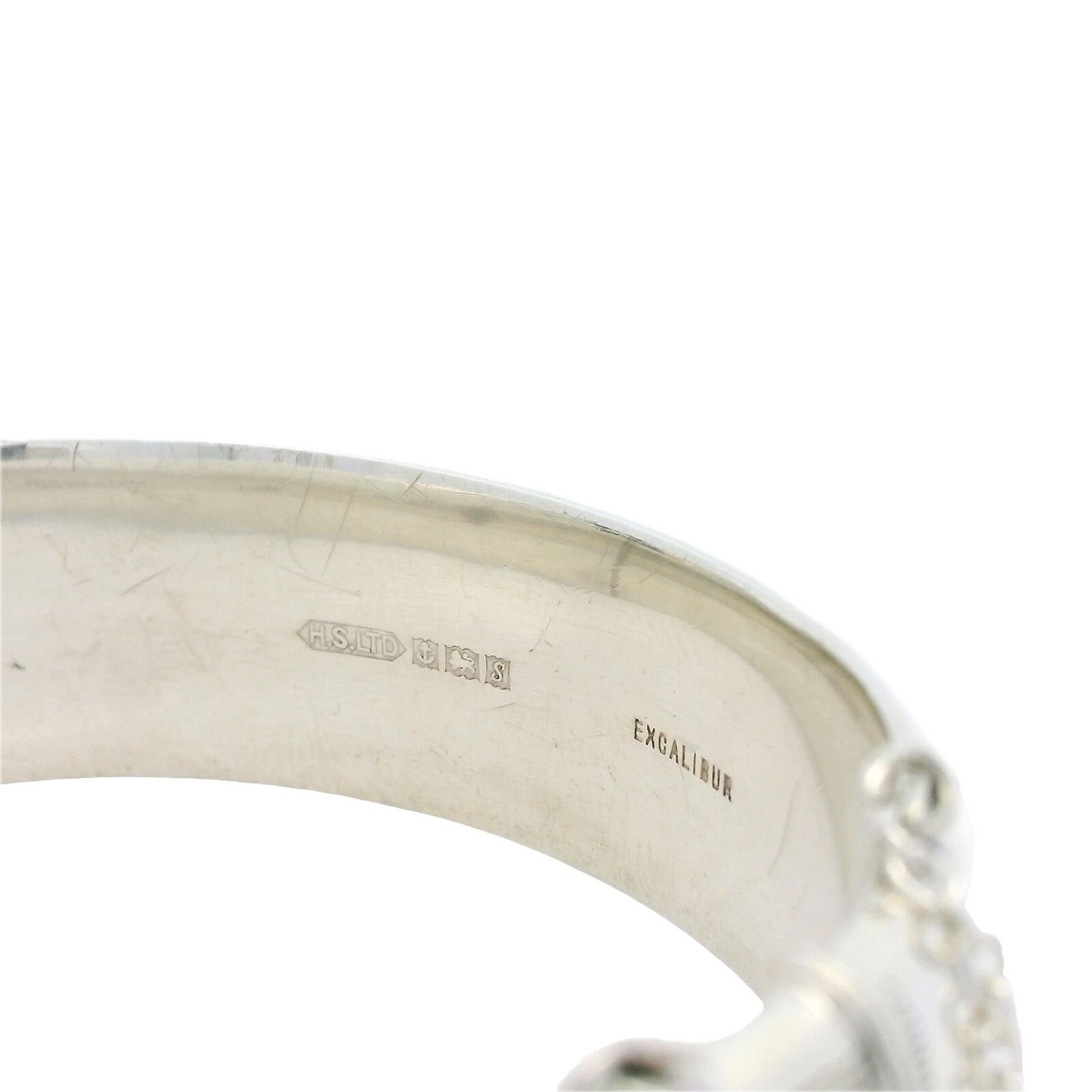 Harrods Vintage Sterling Silver Half Engraved Bangle