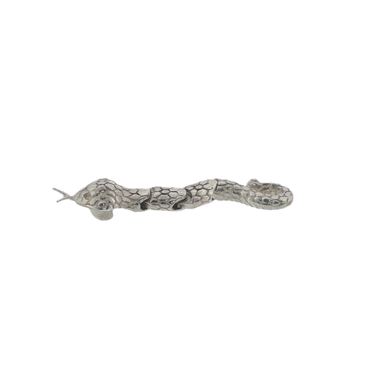 Solid Sterling Silver Moving Snake Pendant