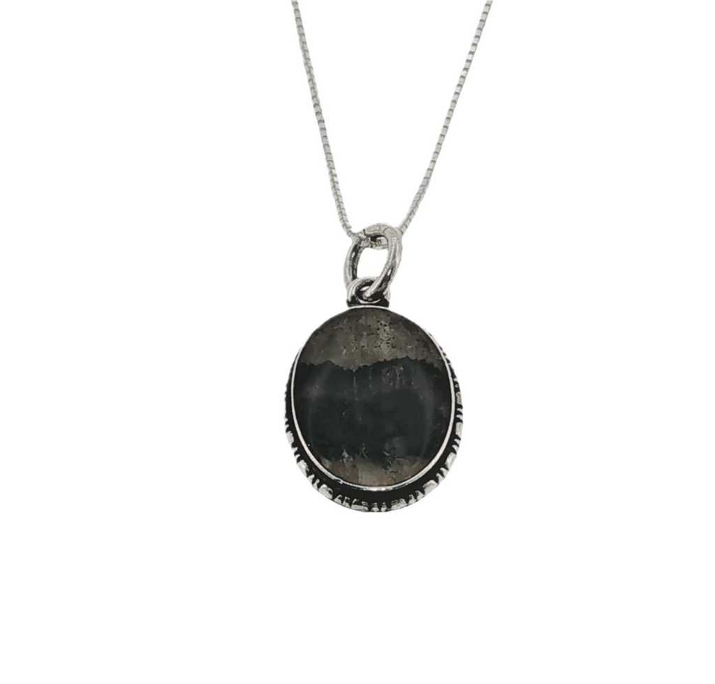 Blue John Stone Pendant & Chain