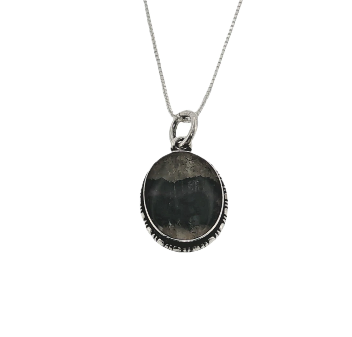 Blue John Stone Pendant & Chain