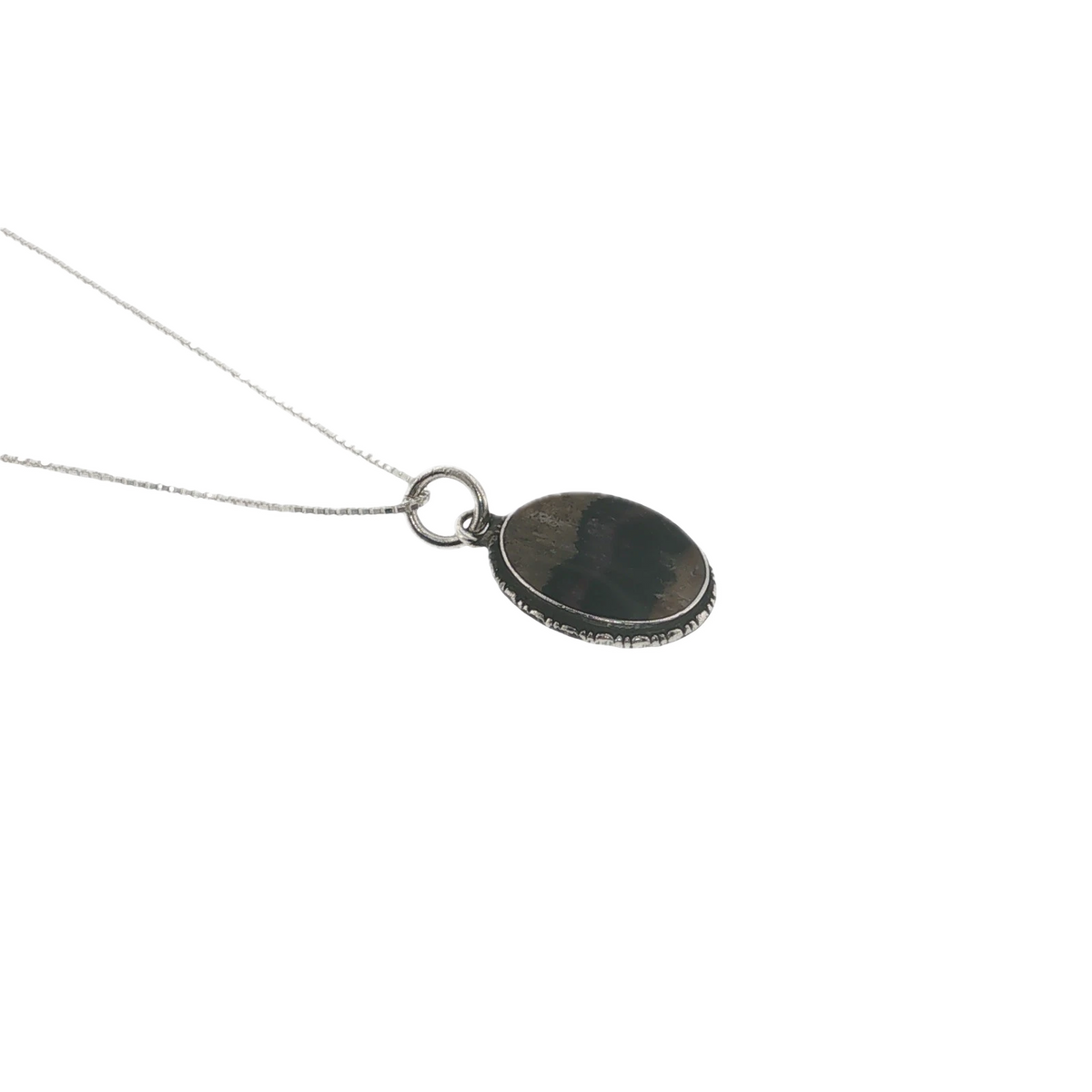 Blue John Stone Pendant & Chain