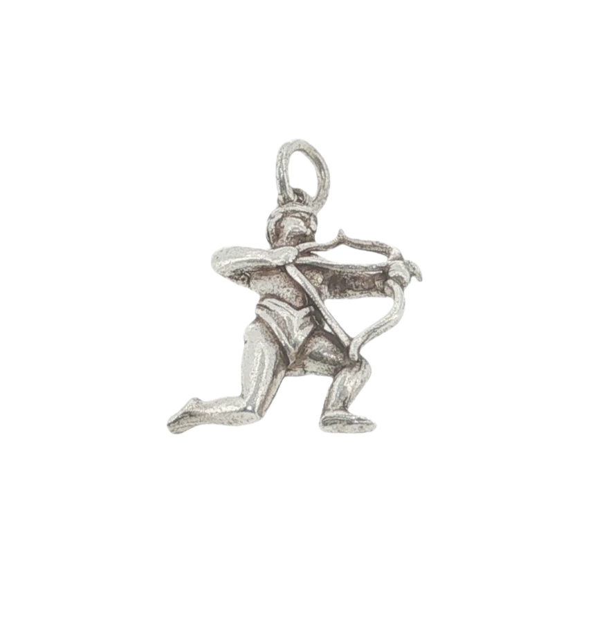 Vintage Jolie Silver Sagittarius Zodiac Archer Sterling Silver Charm