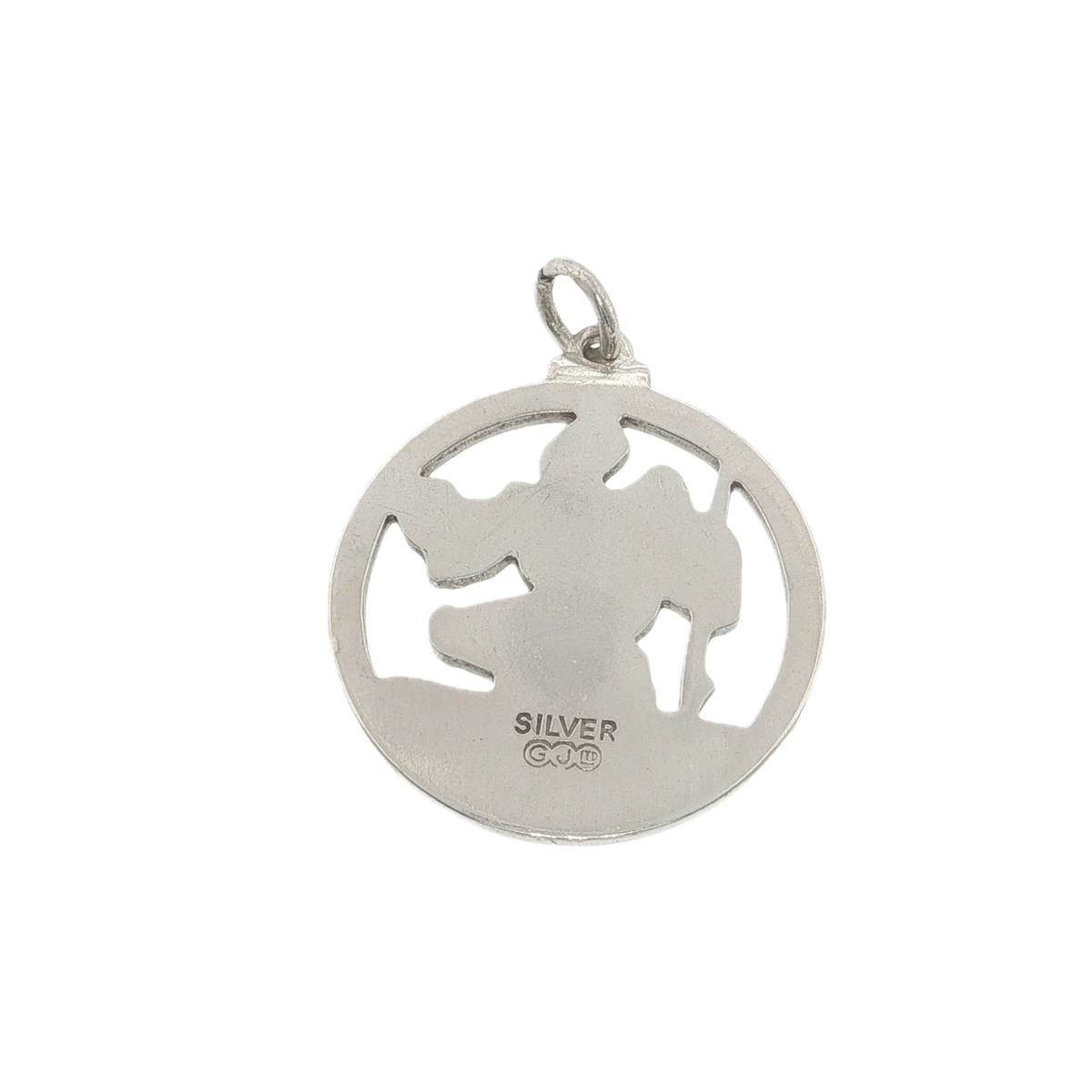 Vintage Georg Jensen Sterling Silver St Christopher Openwork Pendant