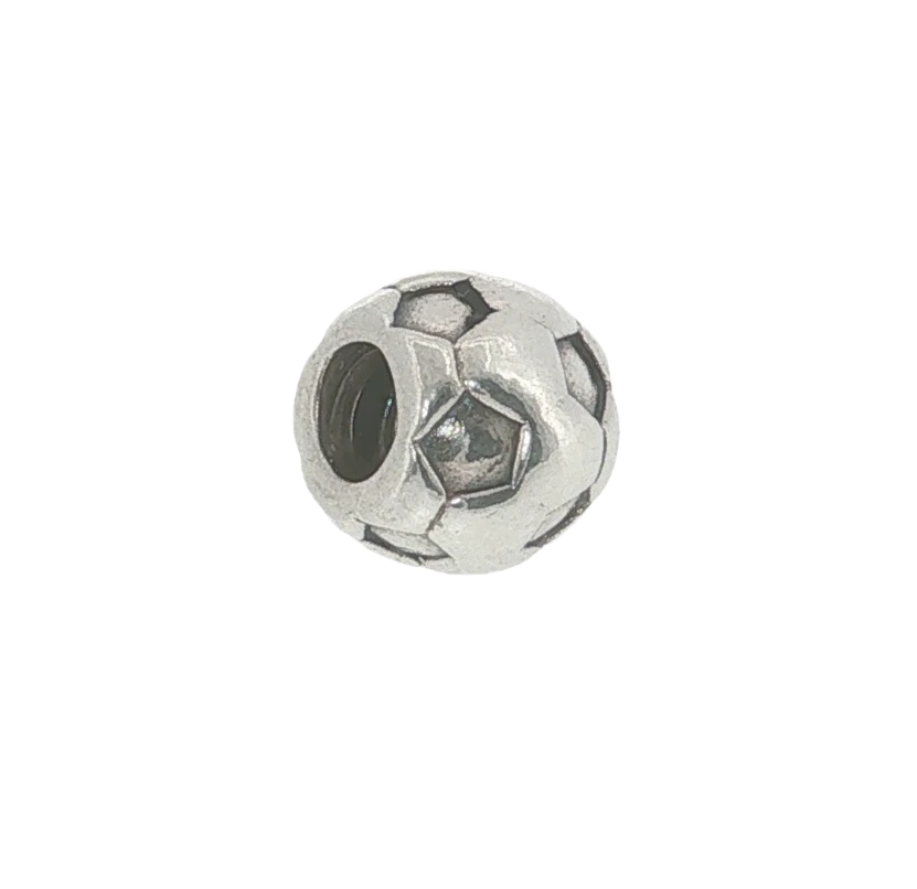 Trollbeads Sterling Silver Soccer Ball Football Bead Charm
