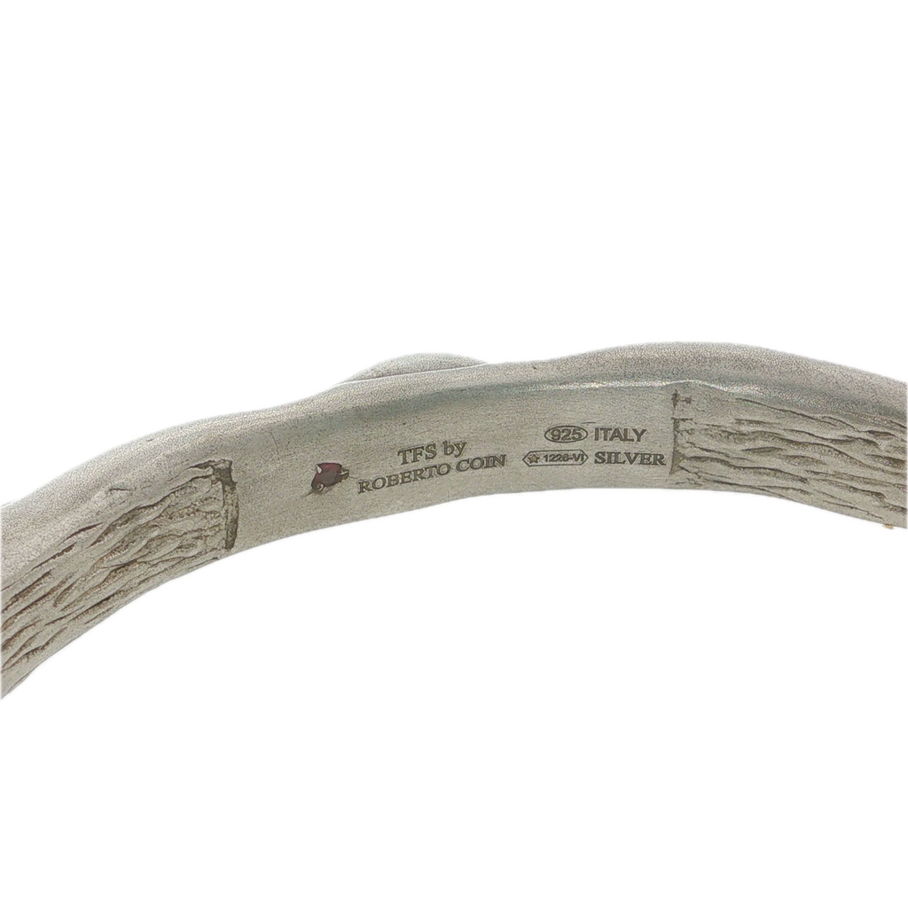 Roberto Coin TFS Sterling Silver 925 Bangle Bracelet Made in Italy 18cm 21g
