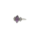 TGGC Amethyst Sterling Silver Ring Purple Gemstone