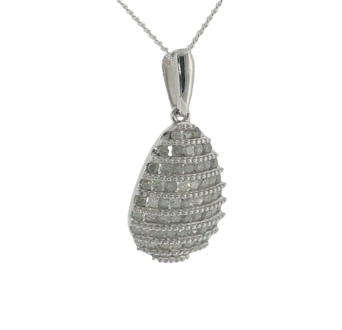 Gemporia Sterling Silver Diamond Pendant & Chain