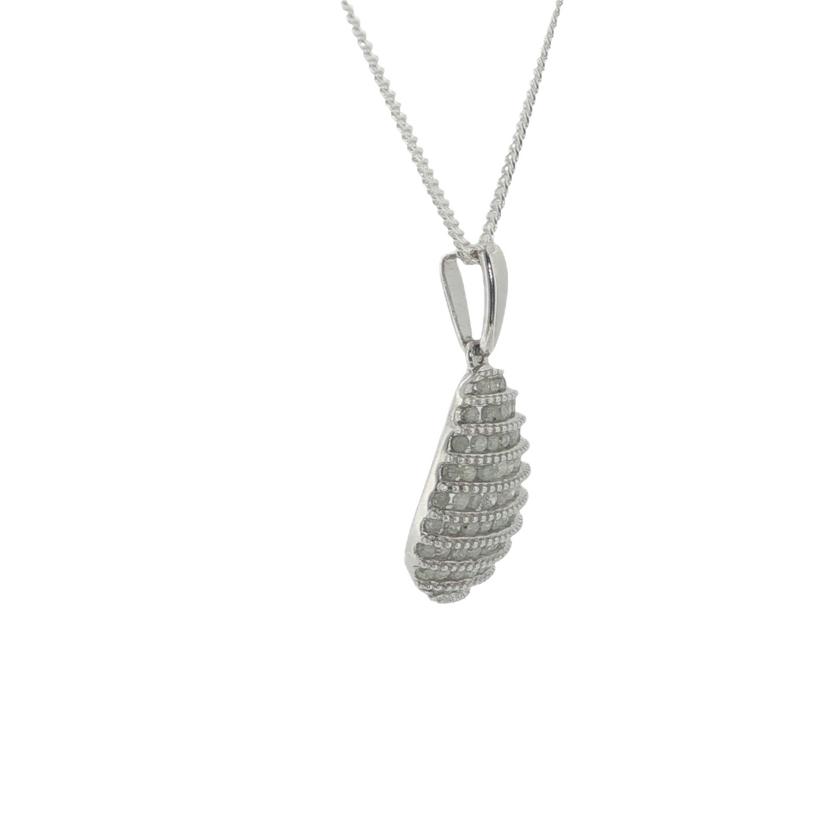 Gemporia Sterling Silver Diamond Pendant & Chain
