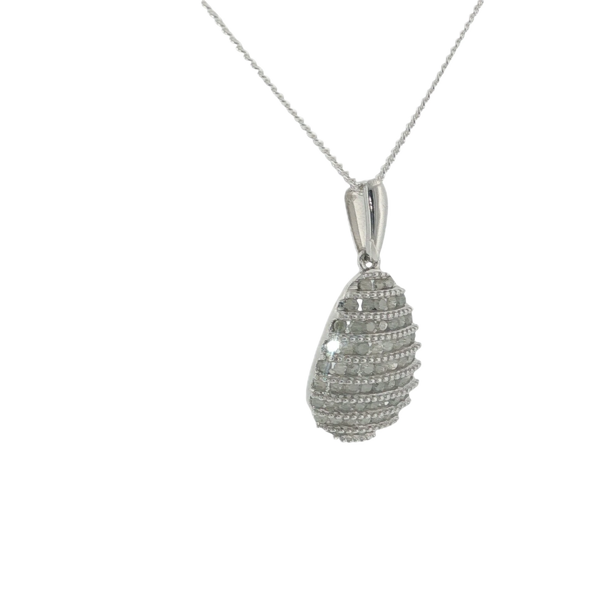 Gemporia Sterling Silver Diamond Pendant & Chain
