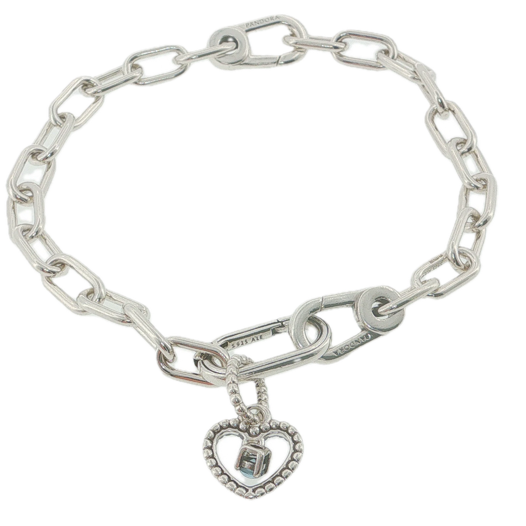 Vintage Sterling Silver Love & Protection Charm Bracelet