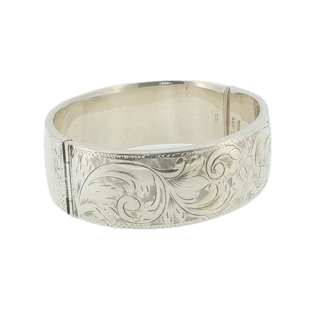 Vintage 1962 Rigby & Wilson Sterling Silver Patented Bangle