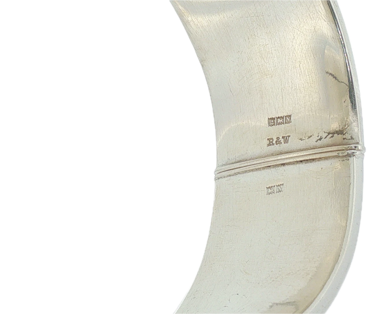 Vintage 1962 Rigby & Wilson Sterling Silver Patented Bangle