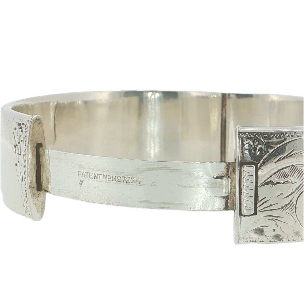 Vintage 1962 Rigby & Wilson Sterling Silver Patented Bangle