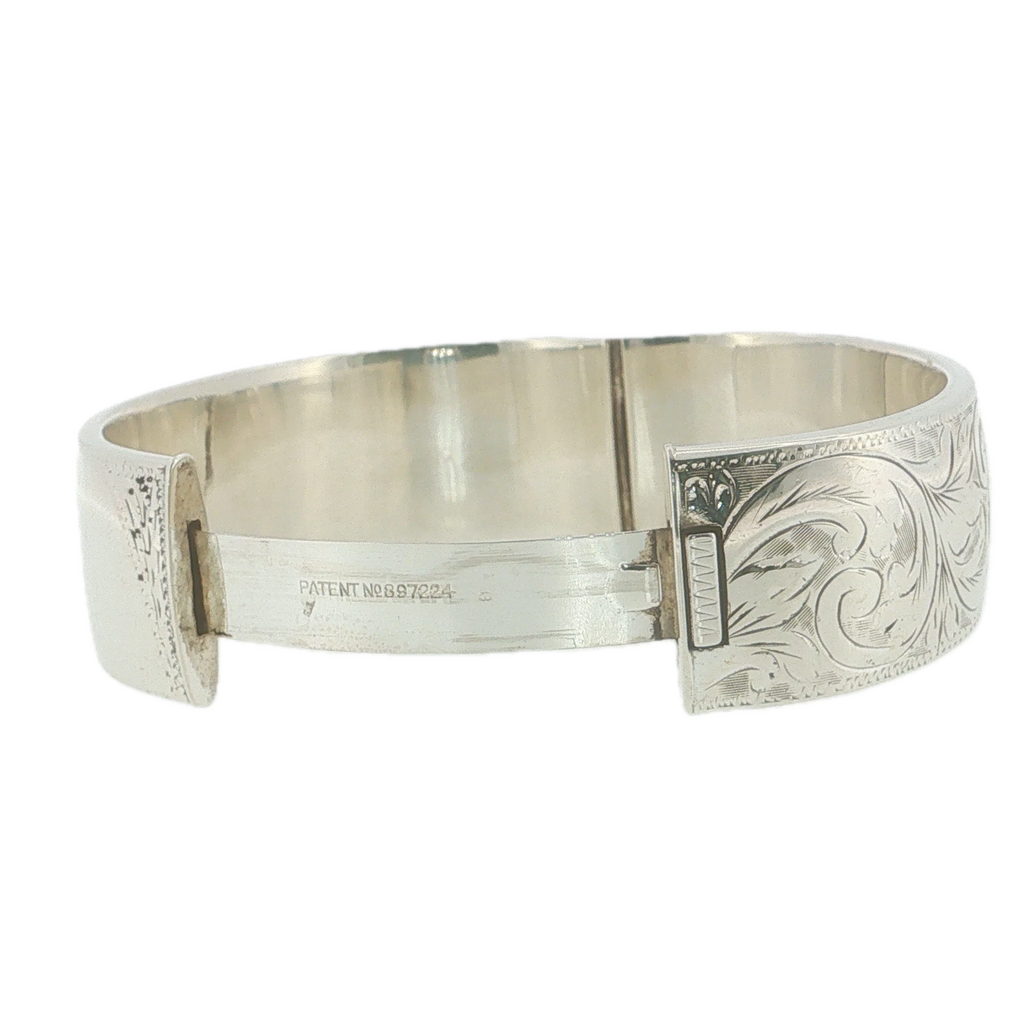 Vintage 1962 Rigby & Wilson Sterling Silver Patented Bangle