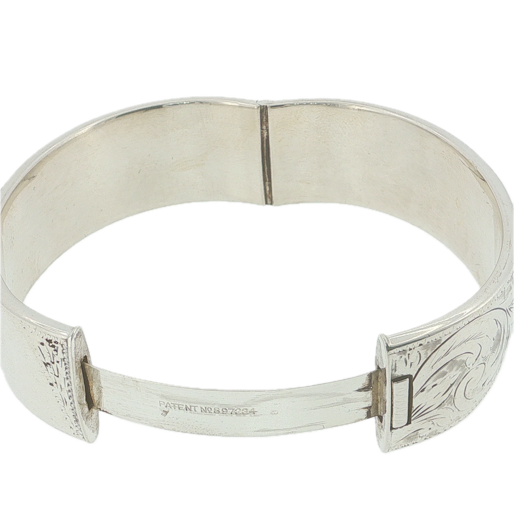 Vintage 1962 Rigby & Wilson Sterling Silver Patented Bangle