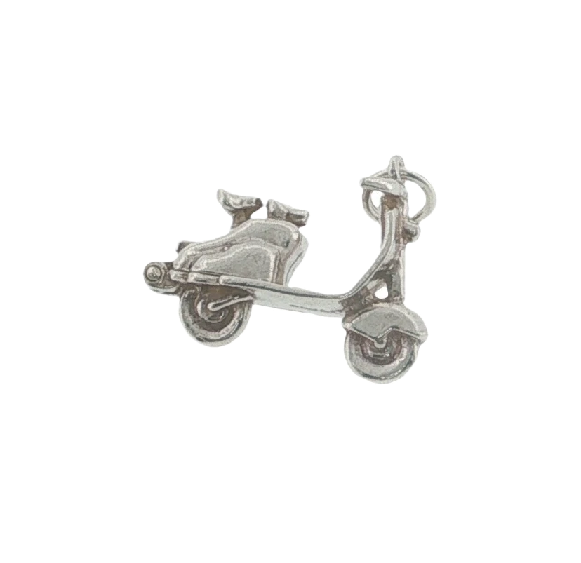 Vintage Lambretta Sterling Silver Opening Scooter Charm Pendant