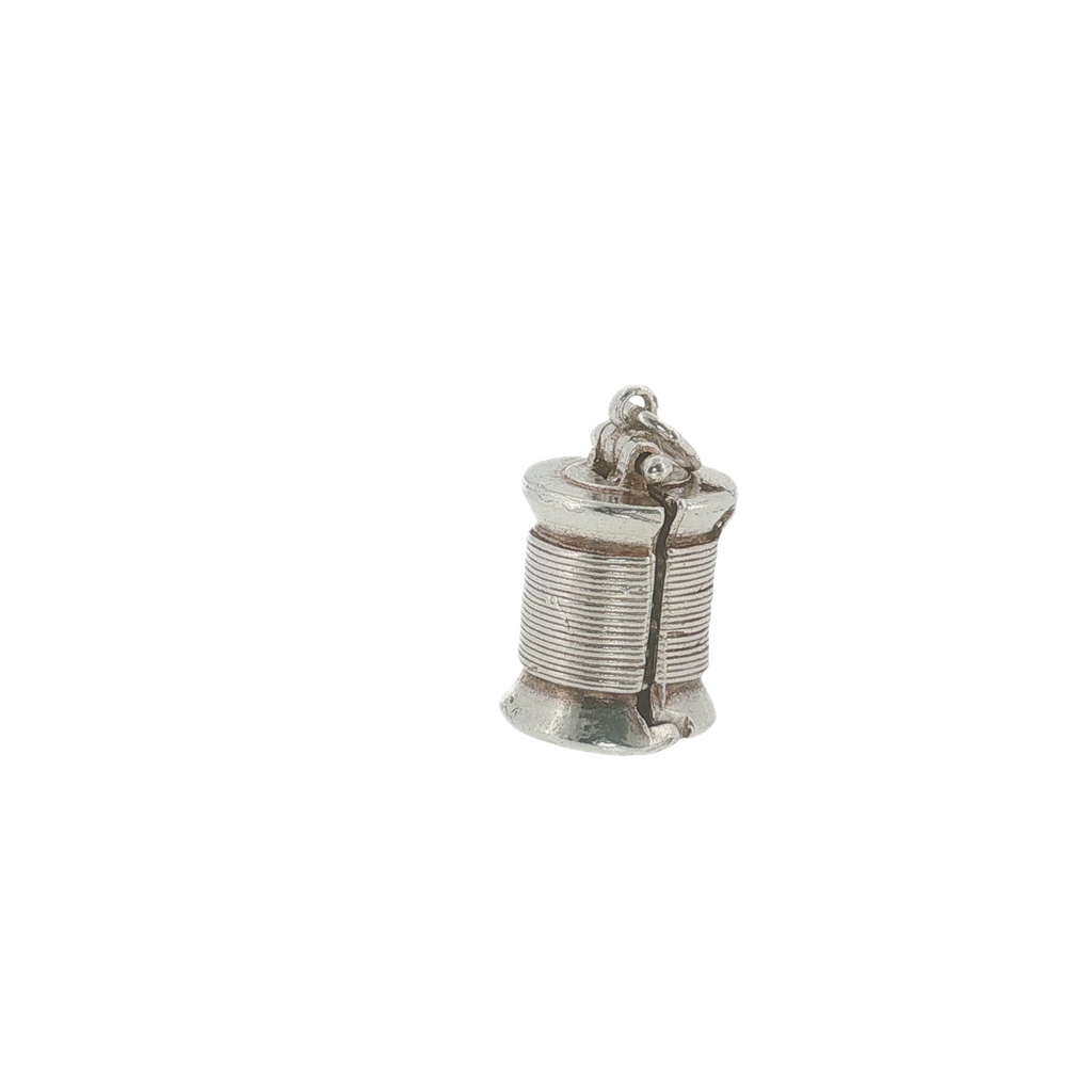 Vintage Sterling Silver Opening Spool & Thimble Charm