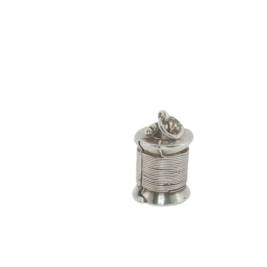 Vintage Sterling Silver Opening Spool & Thimble Charm