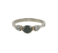Sterling Silver & 9ct Gold Black Onyx CZ Ring