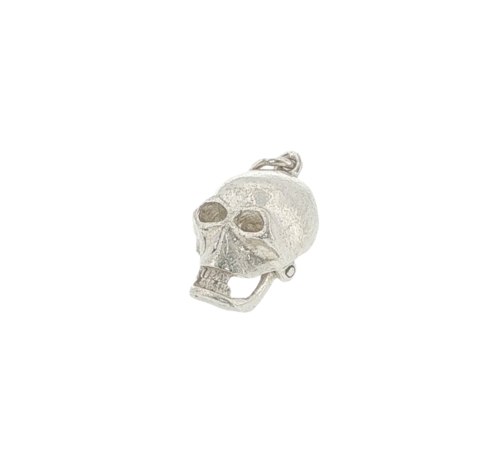 Vintage Sterling Silver Skull Moving Jaw & Eyes Charm