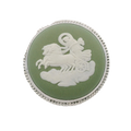 Josiah Wedgwood Jasperware Green Cameo Brooch 1975