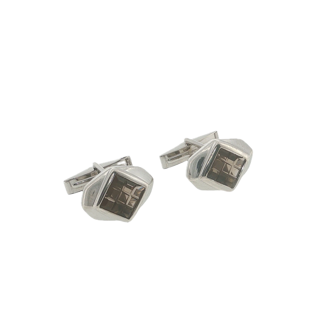 Rare Vintage William Spratling Smoky Quartz Sterling Silver Cufflinks