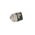 Black Hills Gold Onyx Ring Sterling Silver & 12K Gold