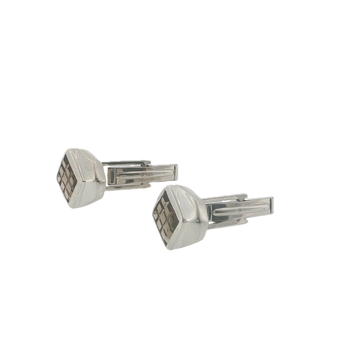 Rare Vintage William Spratling Smoky Quartz Sterling Silver Cufflinks