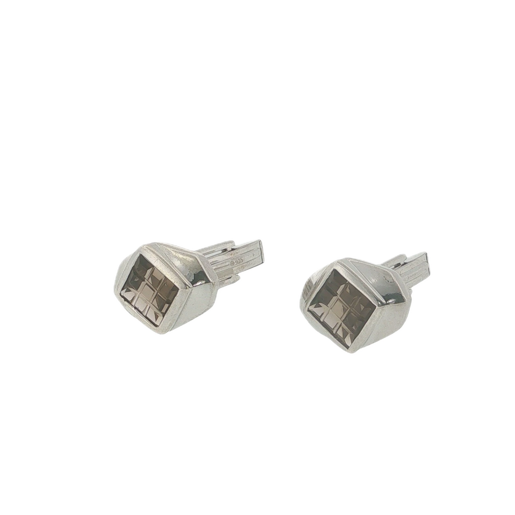 Rare Vintage William Spratling Smoky Quartz Sterling Silver Cufflinks