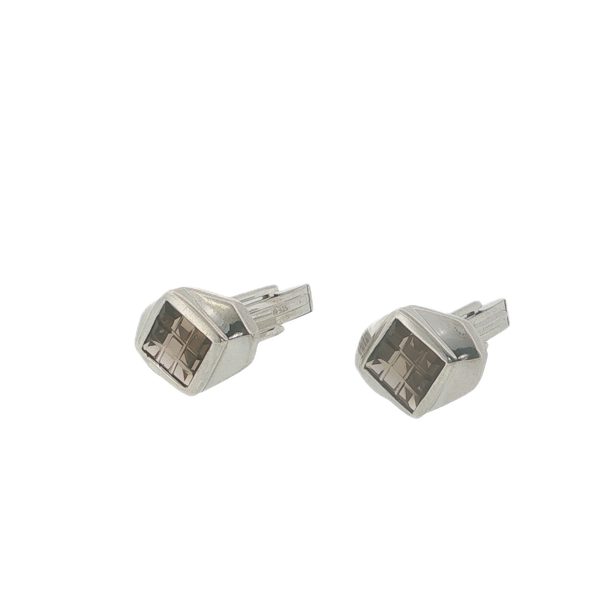 Rare Vintage William Spratling Smoky Quartz Sterling Silver Cufflinks