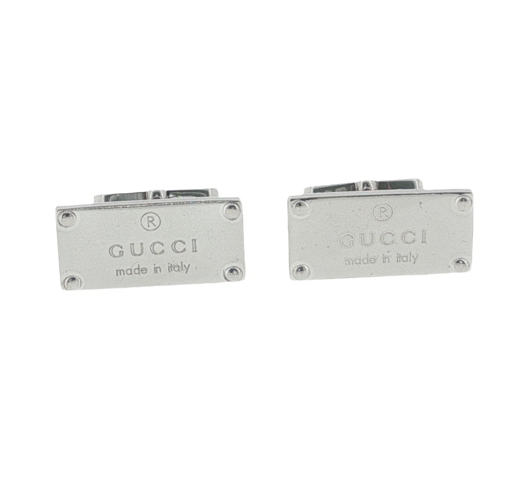 Gucci Sterling Silver Trademark Cufflinks