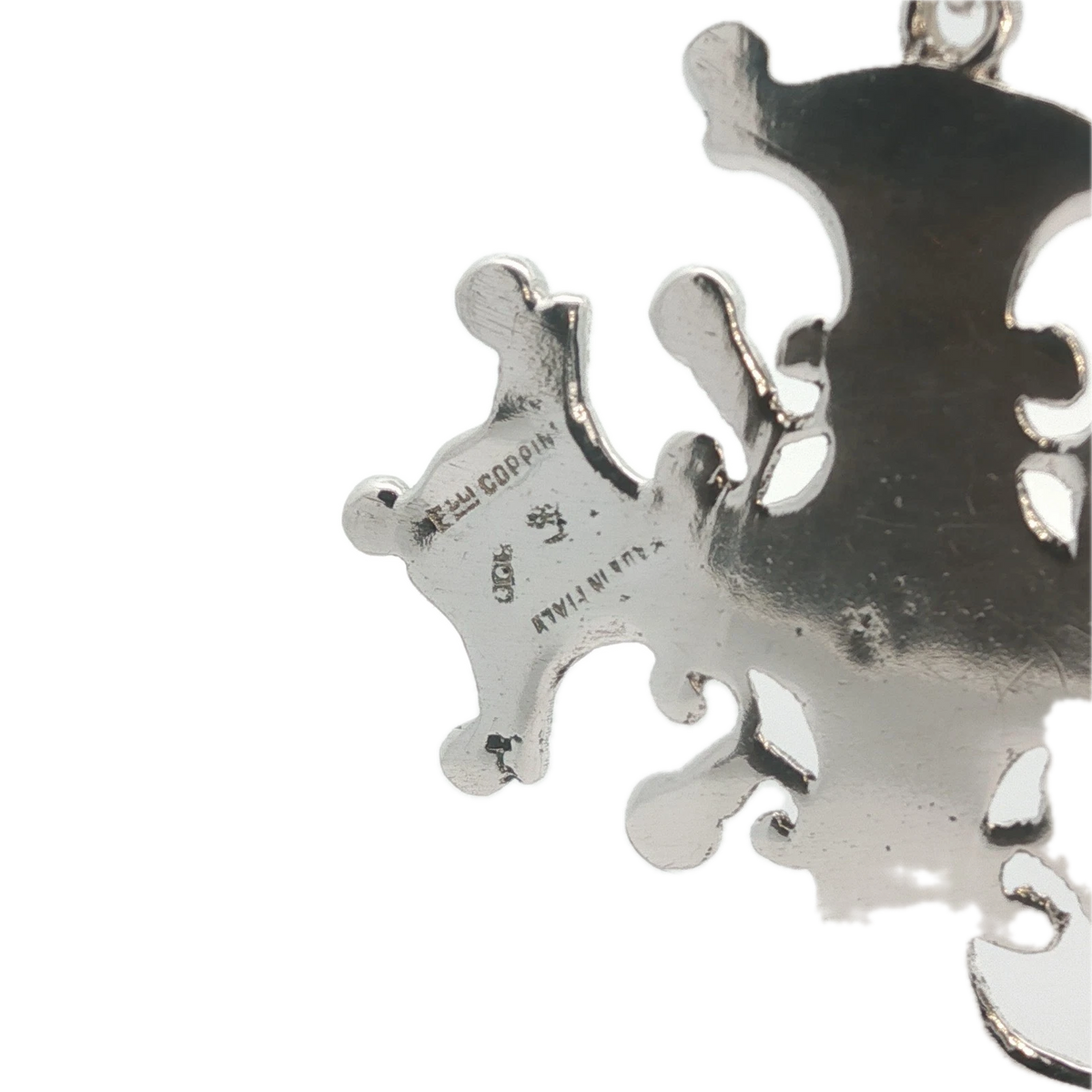 Vintage Peruzzi Sterling Silver Cross Pendant