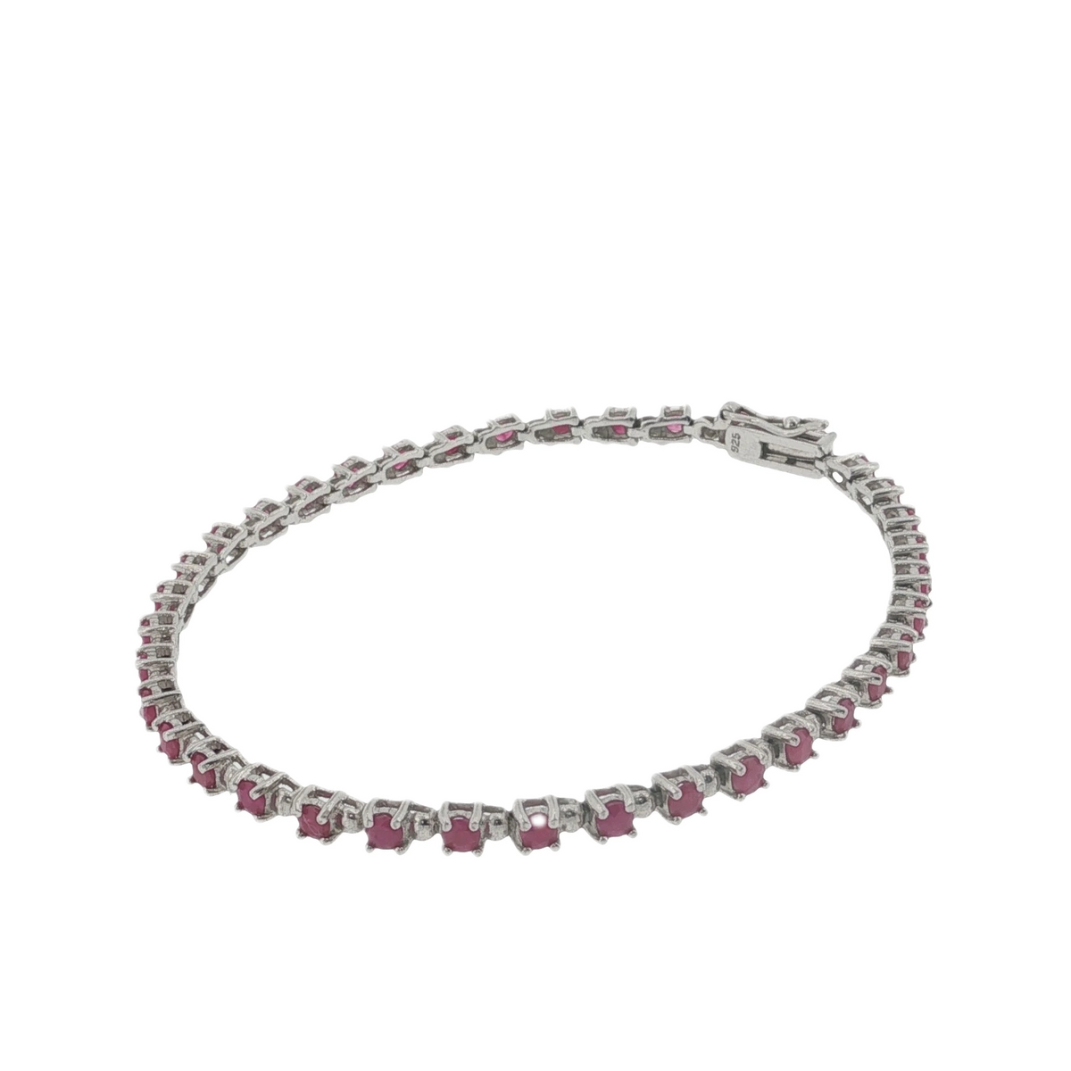 Sterling Silver Ruby Tennis Bracelet