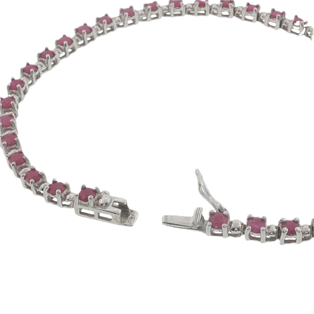 Sterling Silver Ruby Tennis Bracelet