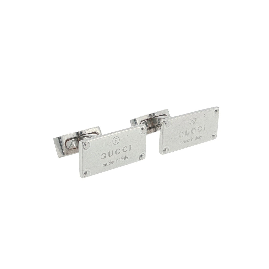 Gucci Sterling Silver Trademark Cufflinks