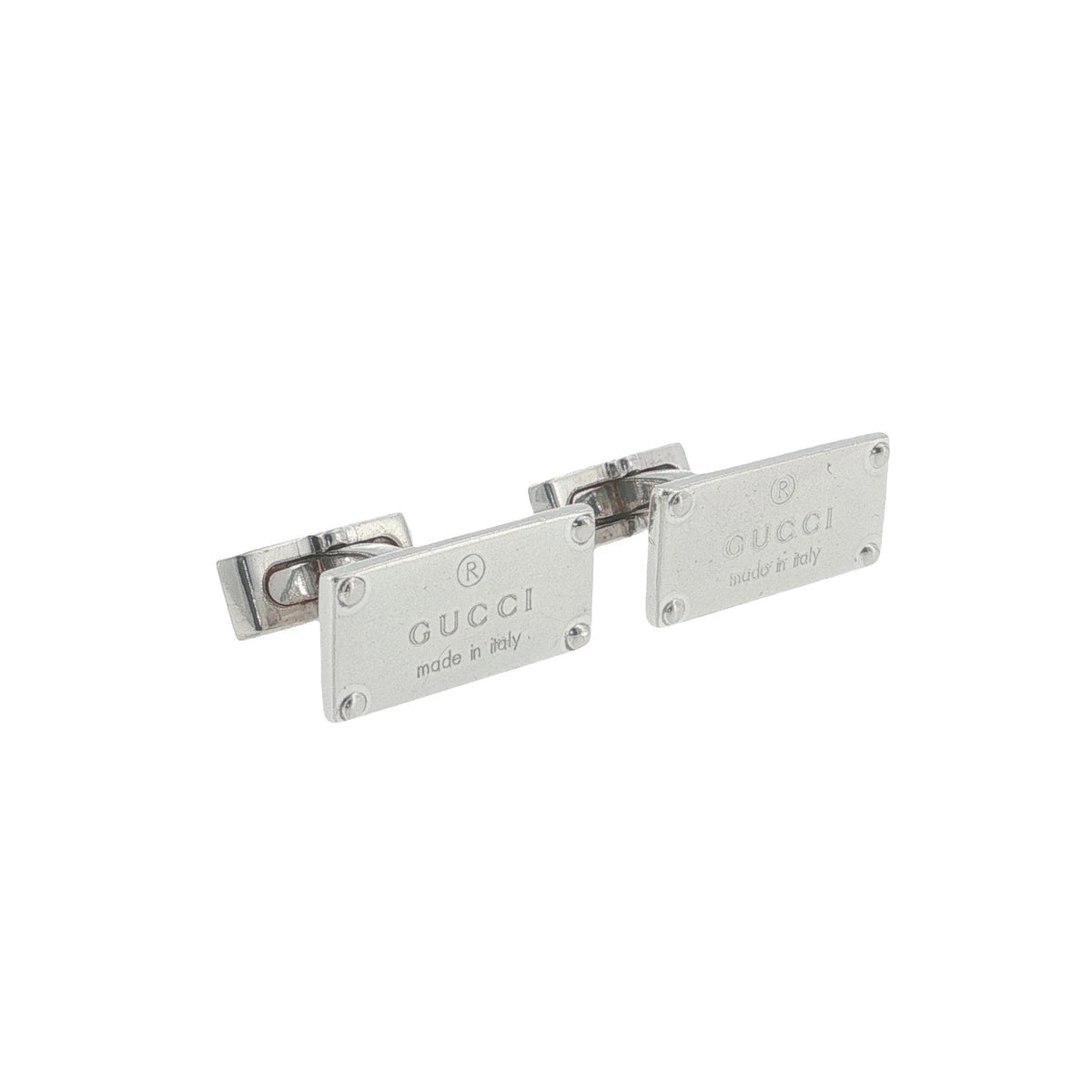 Gucci Sterling Silver Trademark Cufflinks