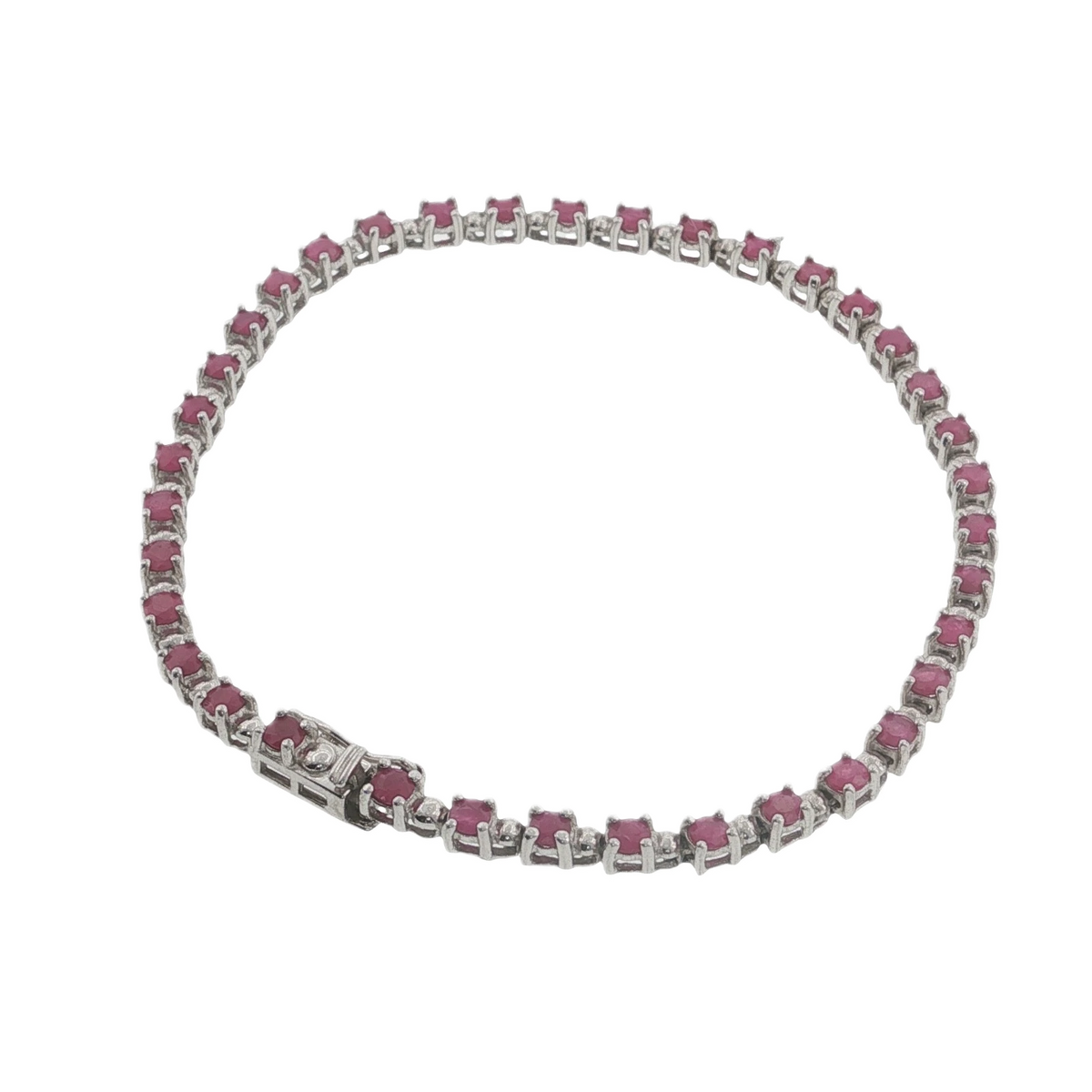 Sterling Silver Ruby Tennis Bracelet