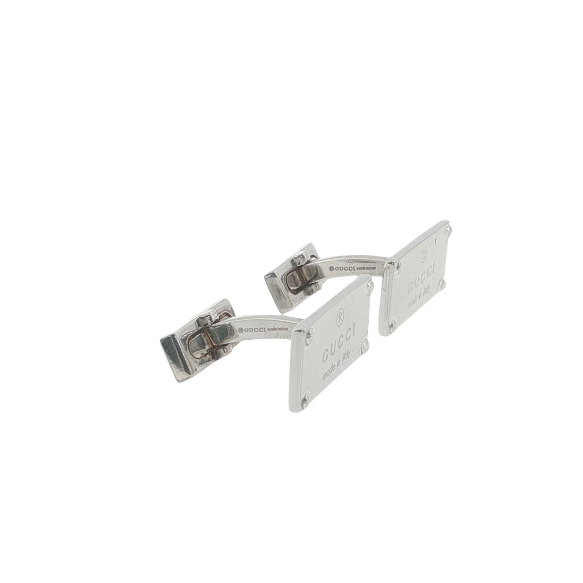 Gucci Sterling Silver Trademark Cufflinks
