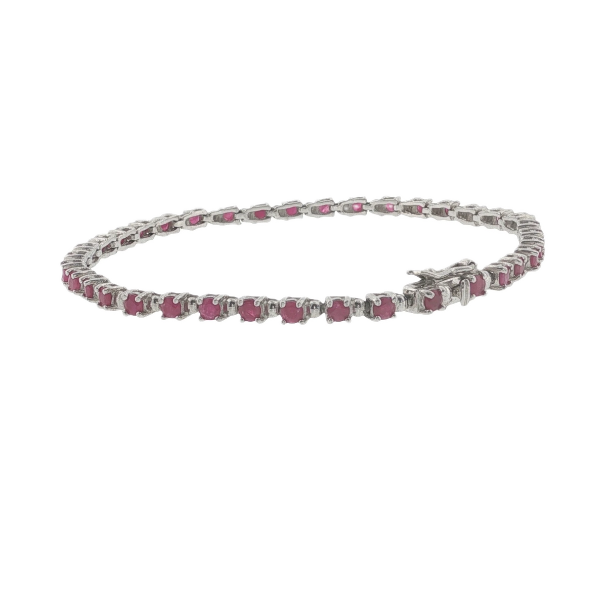 Sterling Silver Ruby Tennis Bracelet