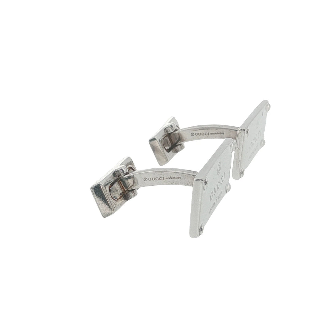 Gucci Sterling Silver Trademark Cufflinks