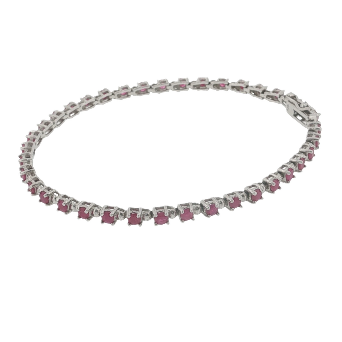Sterling Silver Ruby Tennis Bracelet
