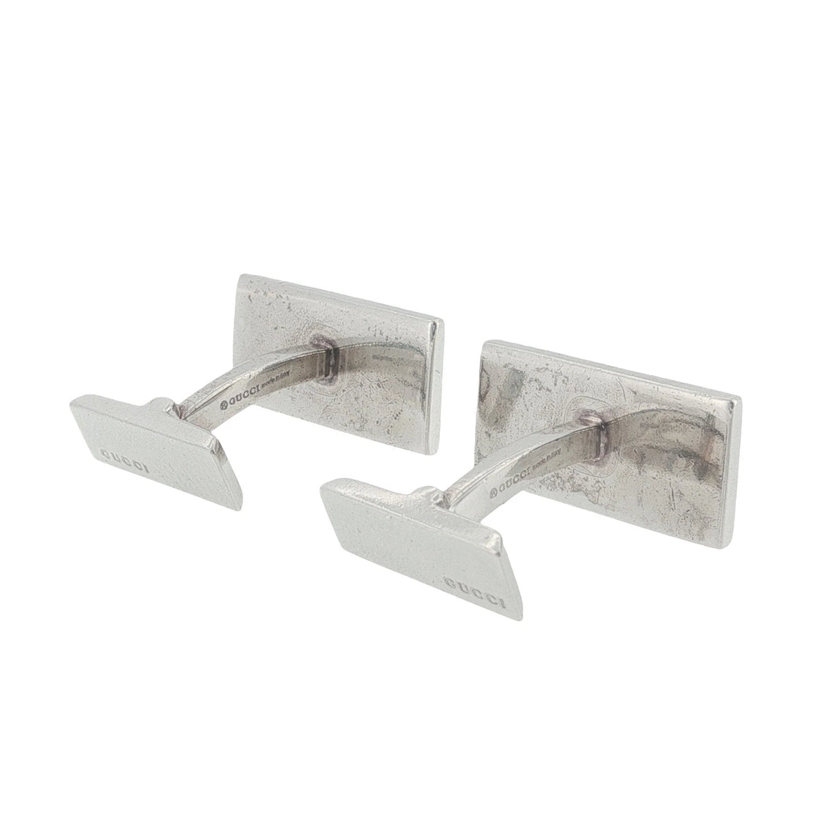 Gucci Sterling Silver Trademark Cufflinks