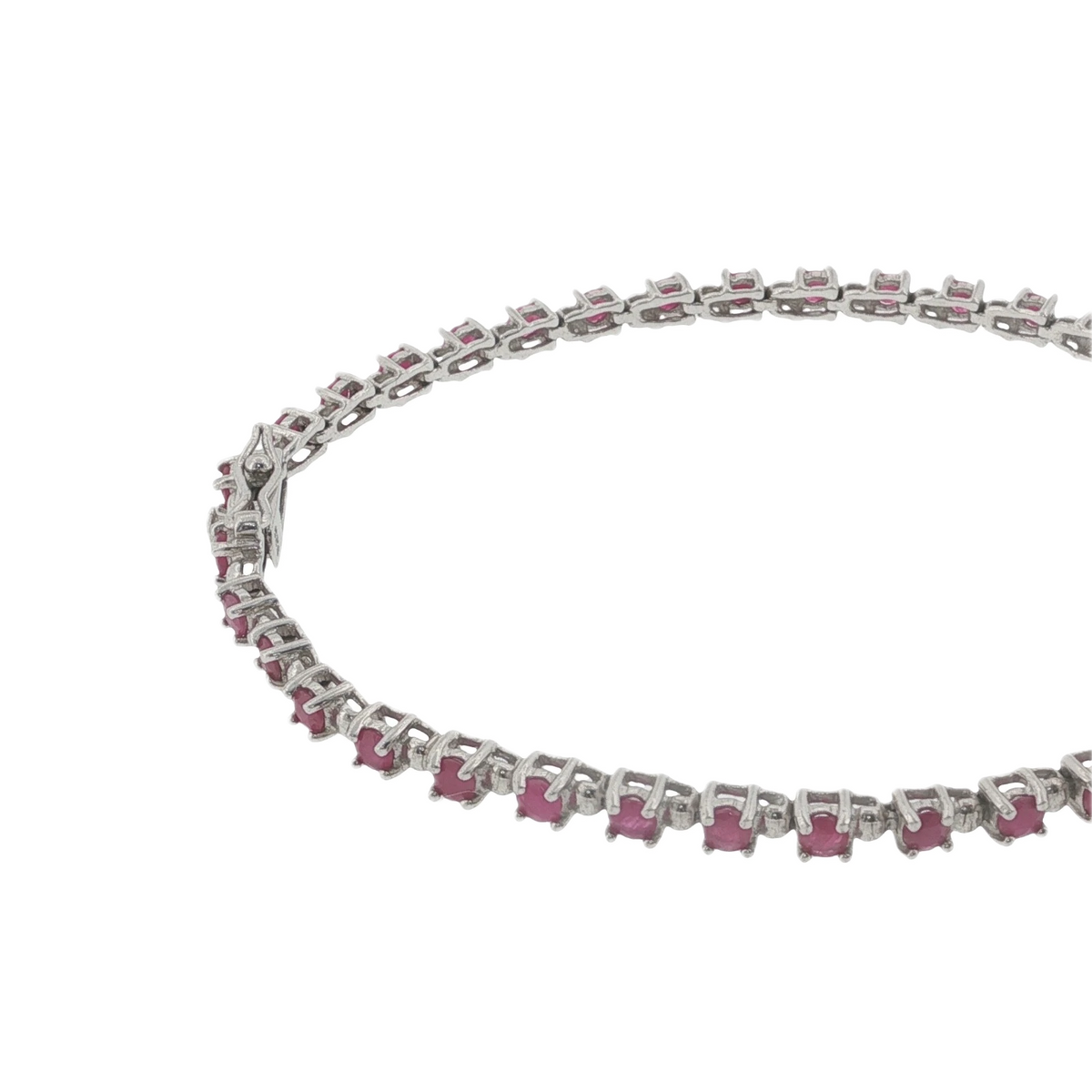 Sterling Silver Ruby Tennis Bracelet