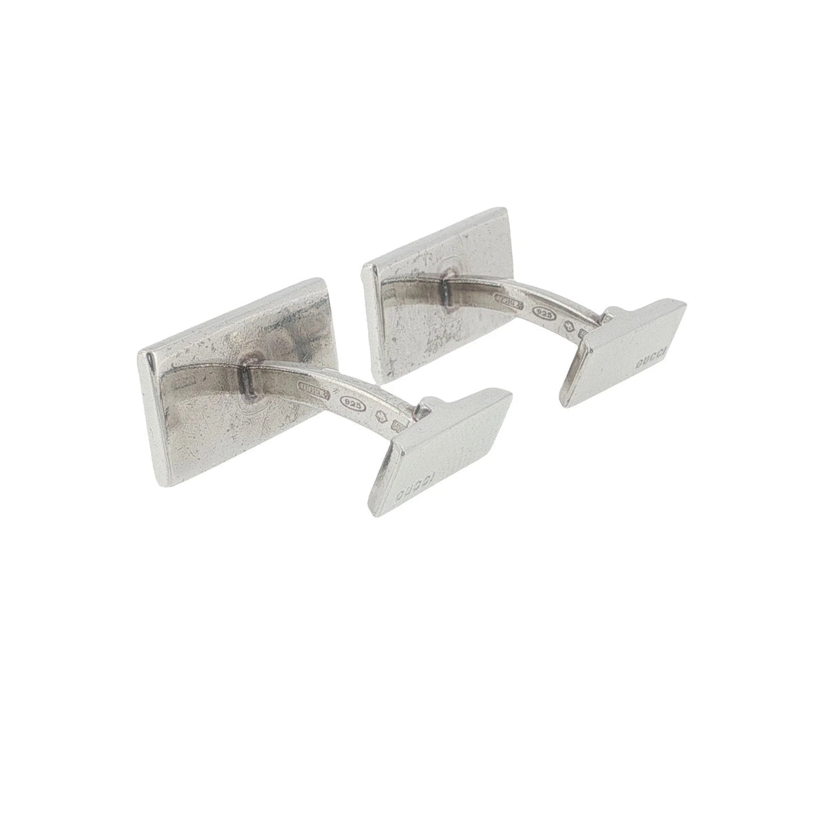 Gucci Sterling Silver Trademark Cufflinks