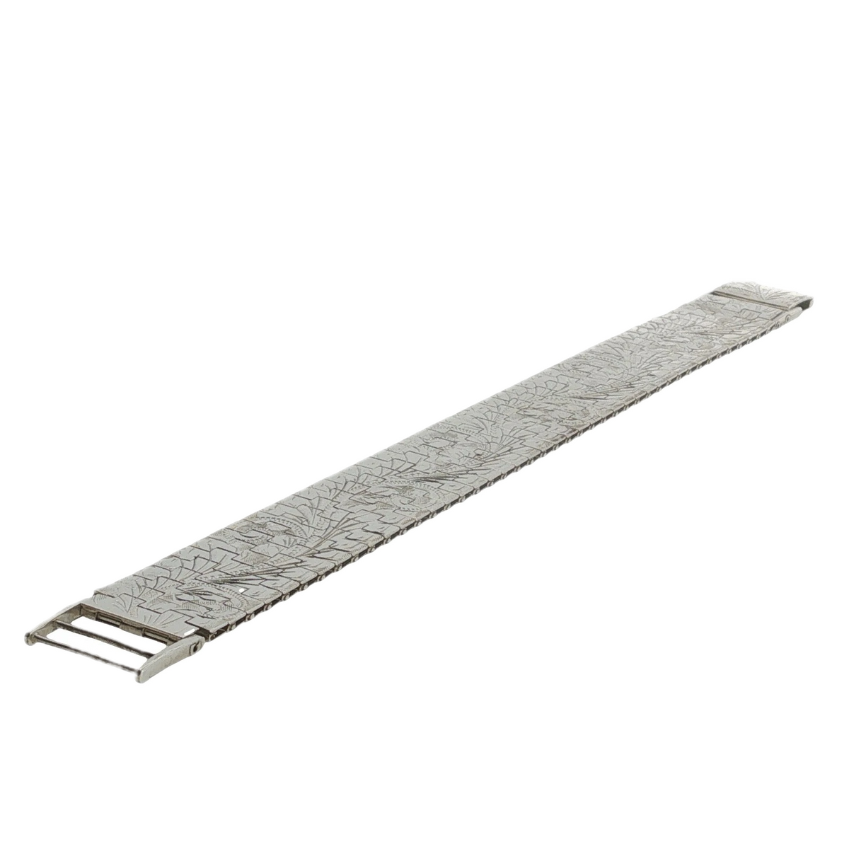 Sterling Silver Engraved Panther Link Bracelet