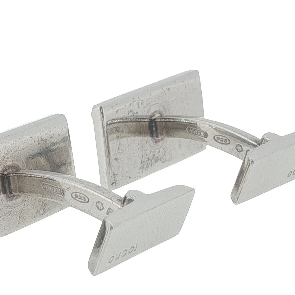 Gucci Sterling Silver Trademark Cufflinks