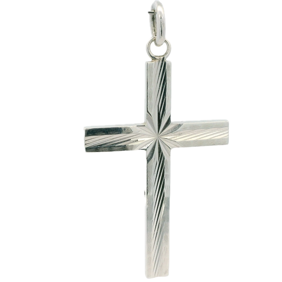 Solid Sterling Silver Cross London 1977 Pendant
