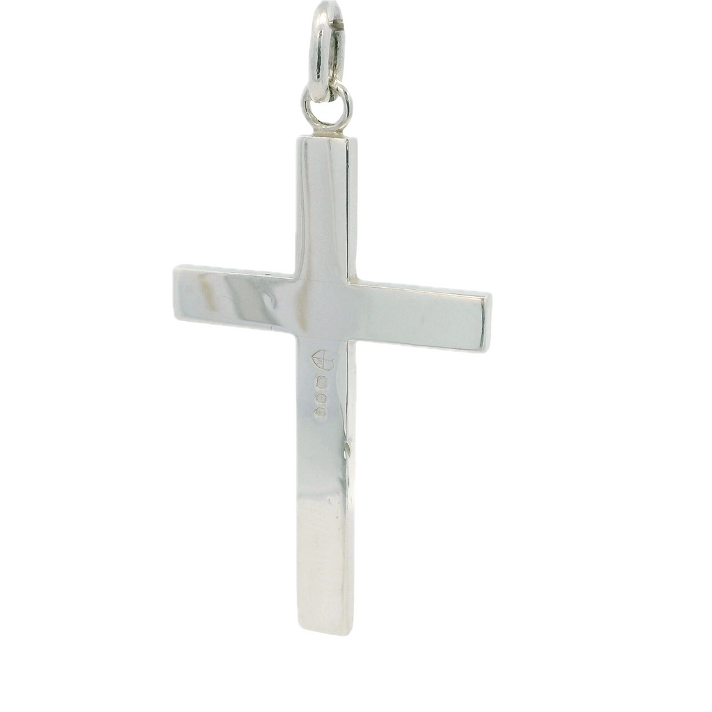 Solid Sterling Silver Cross London 1977 Pendant