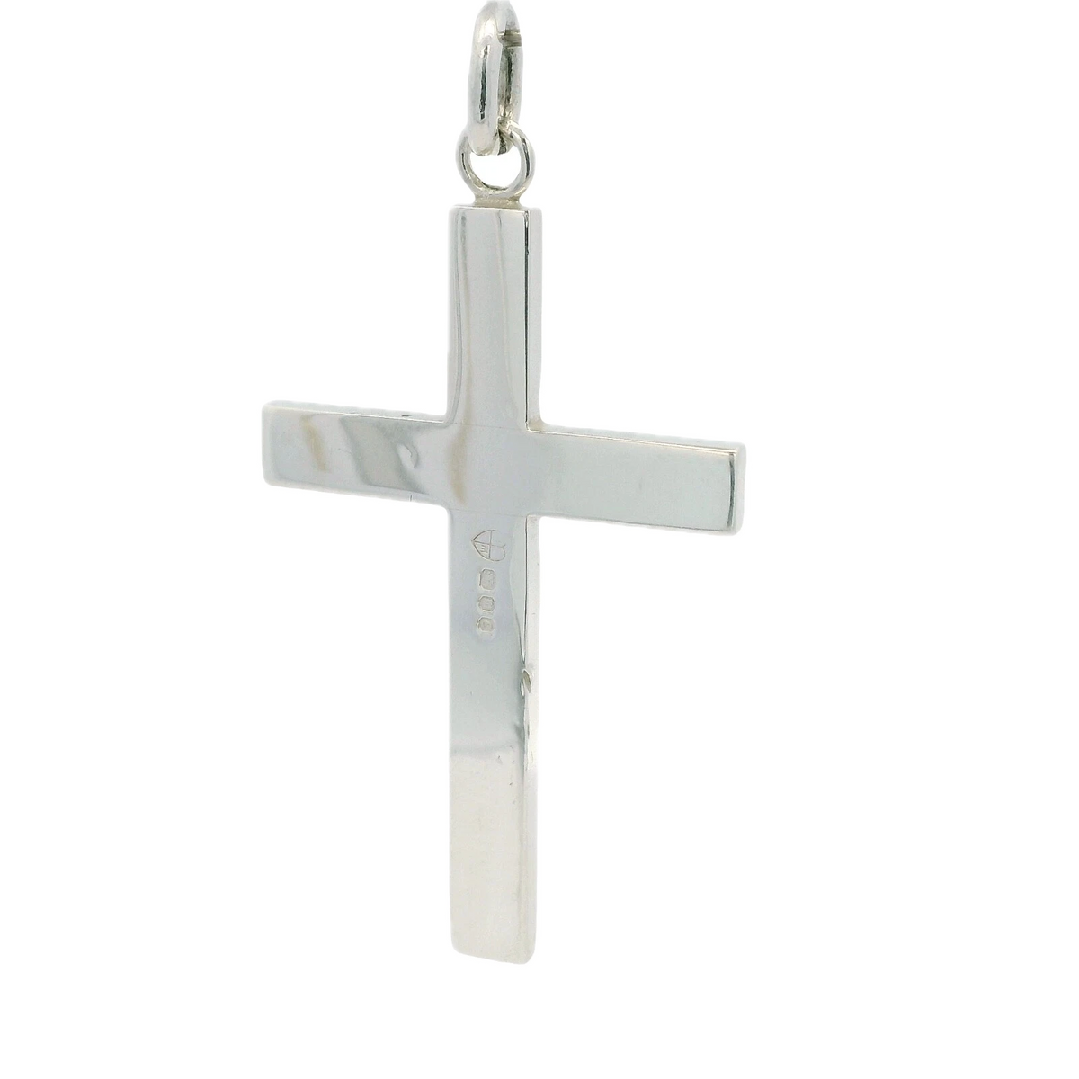 Solid Sterling Silver Cross London 1977 Pendant