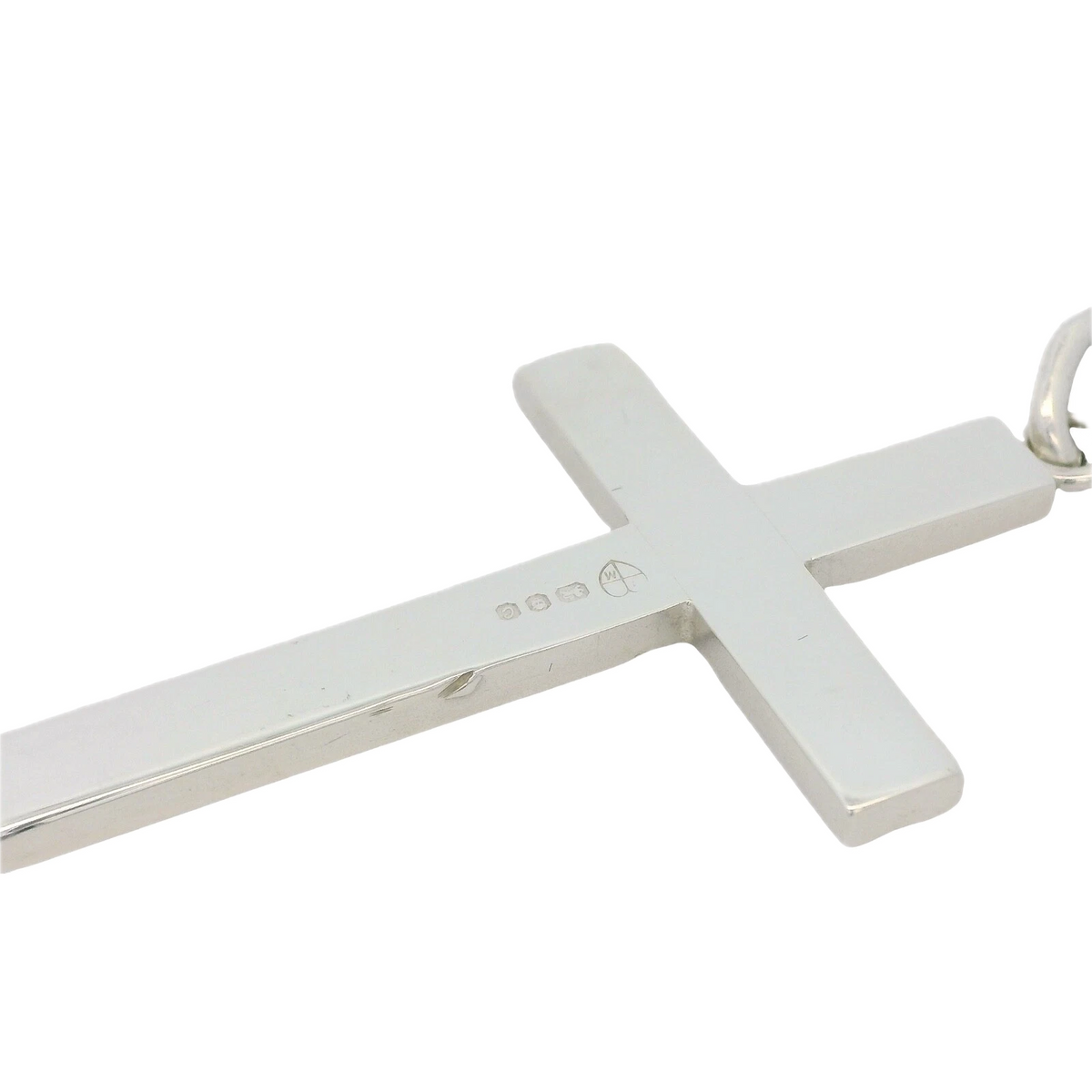 Solid Sterling Silver Cross London 1977 Pendant